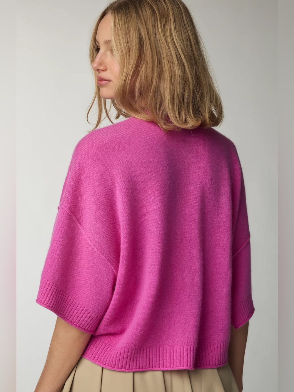 Anthropologie The Goldie Crew-Neck Cashmere Jumper: Cardigan Edition NWT - Picture 6 of 14